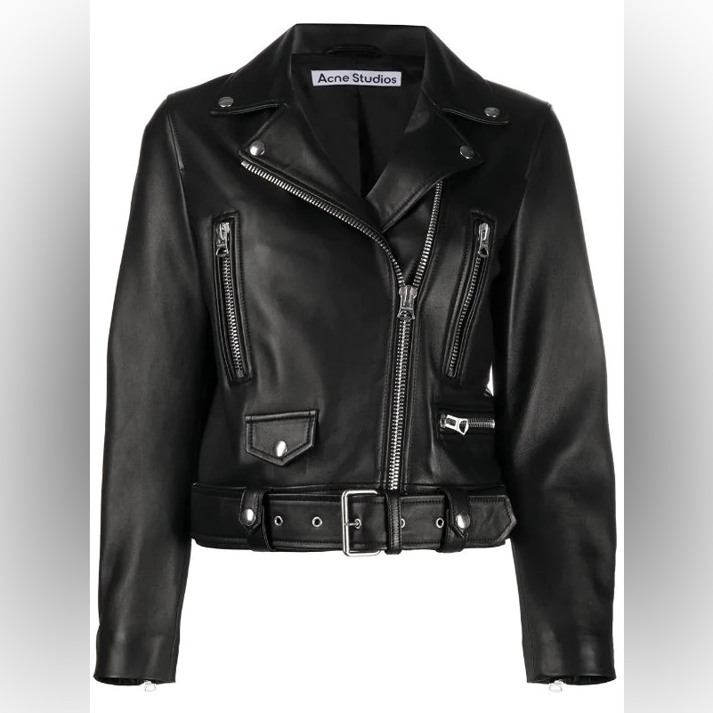 ジャケット ACNE STUDIOS Women Jackets A70183900 Black ACME | Jackets & Coats | Acne Studios Leather Biker Jacket